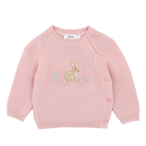 BEBE FERN BUNNY ORGANIC KNITTED JUMPER