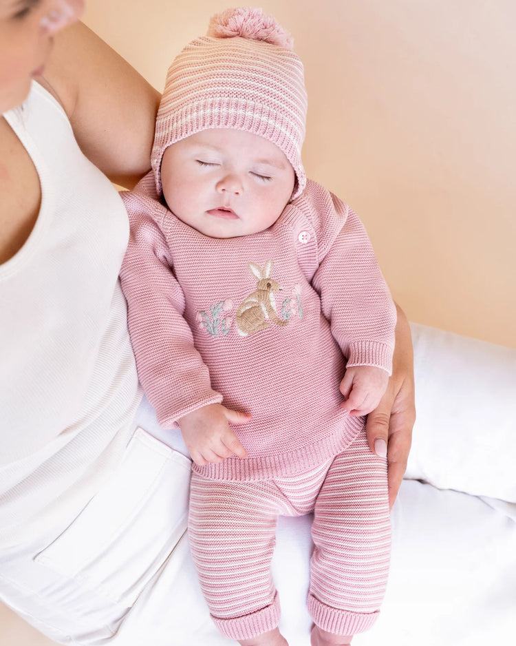 BEBE FERN BUNNY ORGANIC KNITTED JUMPER