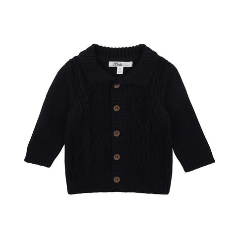 BEBE Albert Cable Cardigan Navy (3Y-7Y)