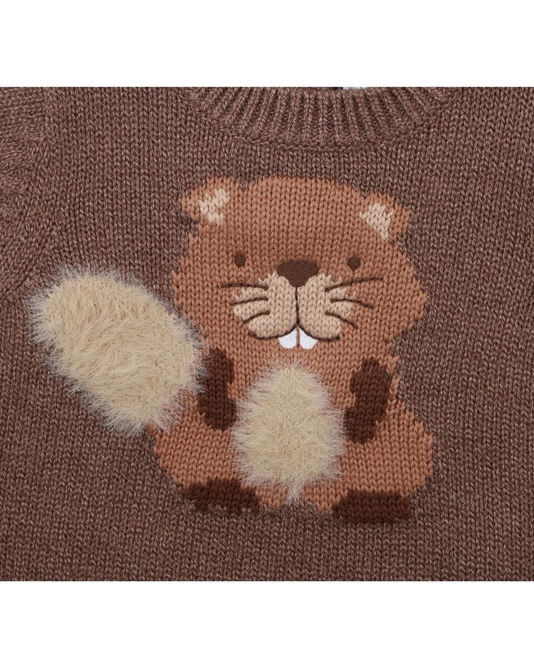 BEBE MYLES BEAVER KNITTED JUMPER
