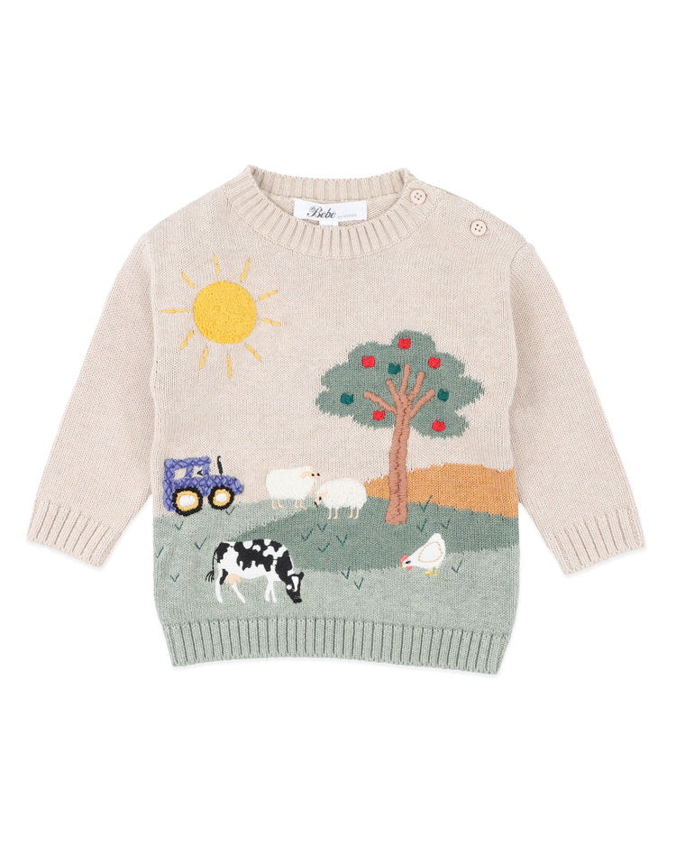 BEBE HUNTER FARM ORGANIC KNITTED JUMPER