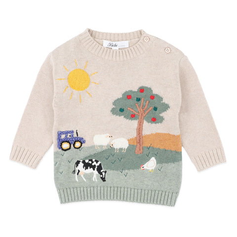 BEBE HUNTER FARM ORGANIC KNITTED JUMPER