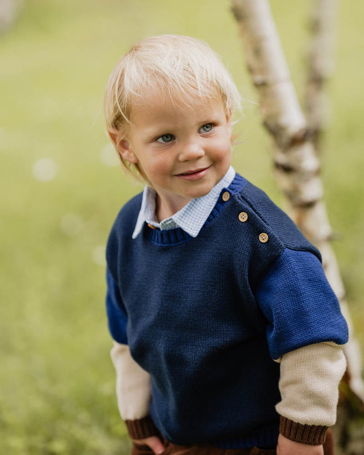 BEBE JAKE BLOCKED KNITTED JUMPER