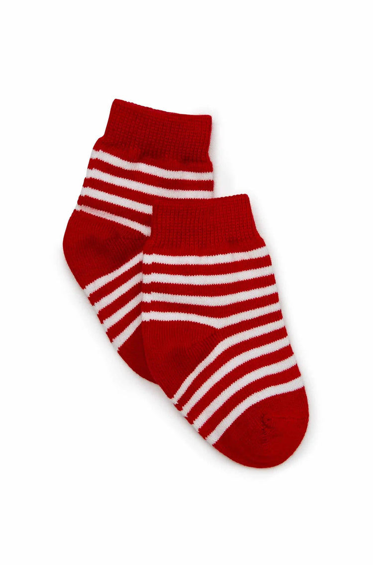 Marquise Red and White Stripe Knitted Socks 2 Pack