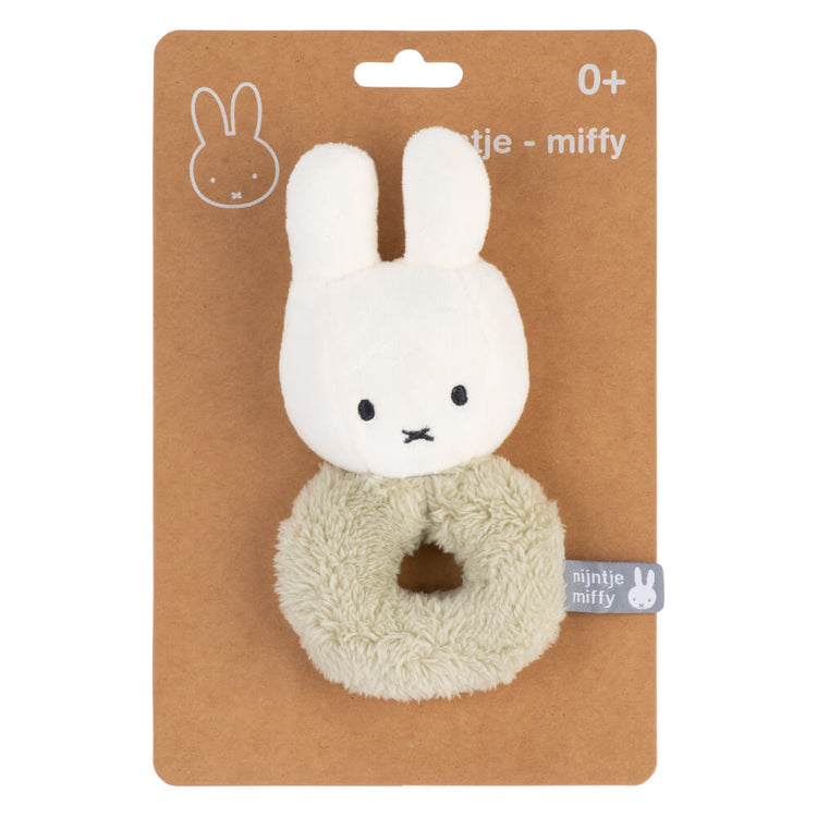 Miffy FLUFFY RING RATTLE GREEN