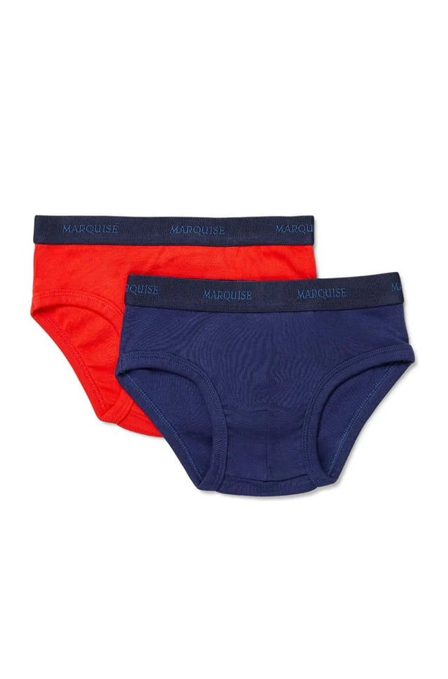 Marquise Boys Ink Blue & Red Underwear 2 Pack