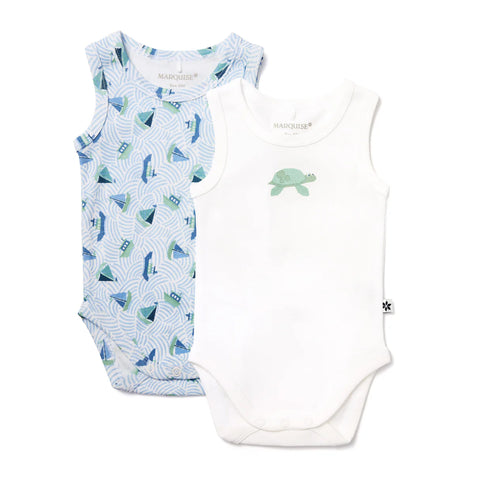 Marquise By The Sea Sleeveless Bodysuit 2 Pack