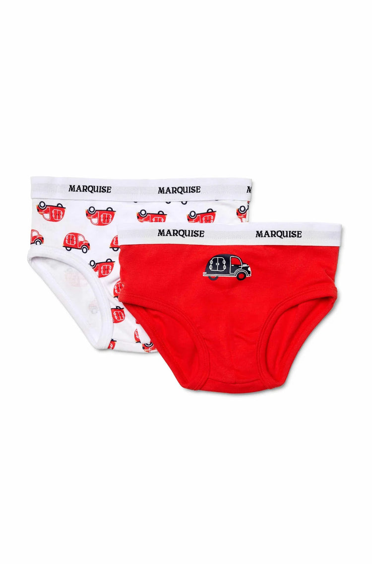 Marquise Boys Red Cars Underwear 2 Pack