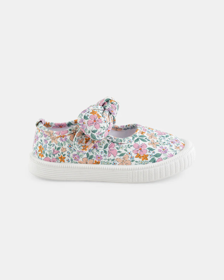 Walnut Mary Millie Canvas - Ditzy Meadow Pink