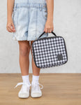 MontiiCo Medium Lunch Bag- Black Gingham