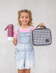 MontiiCo Medium Lunch Bag- Black Gingham