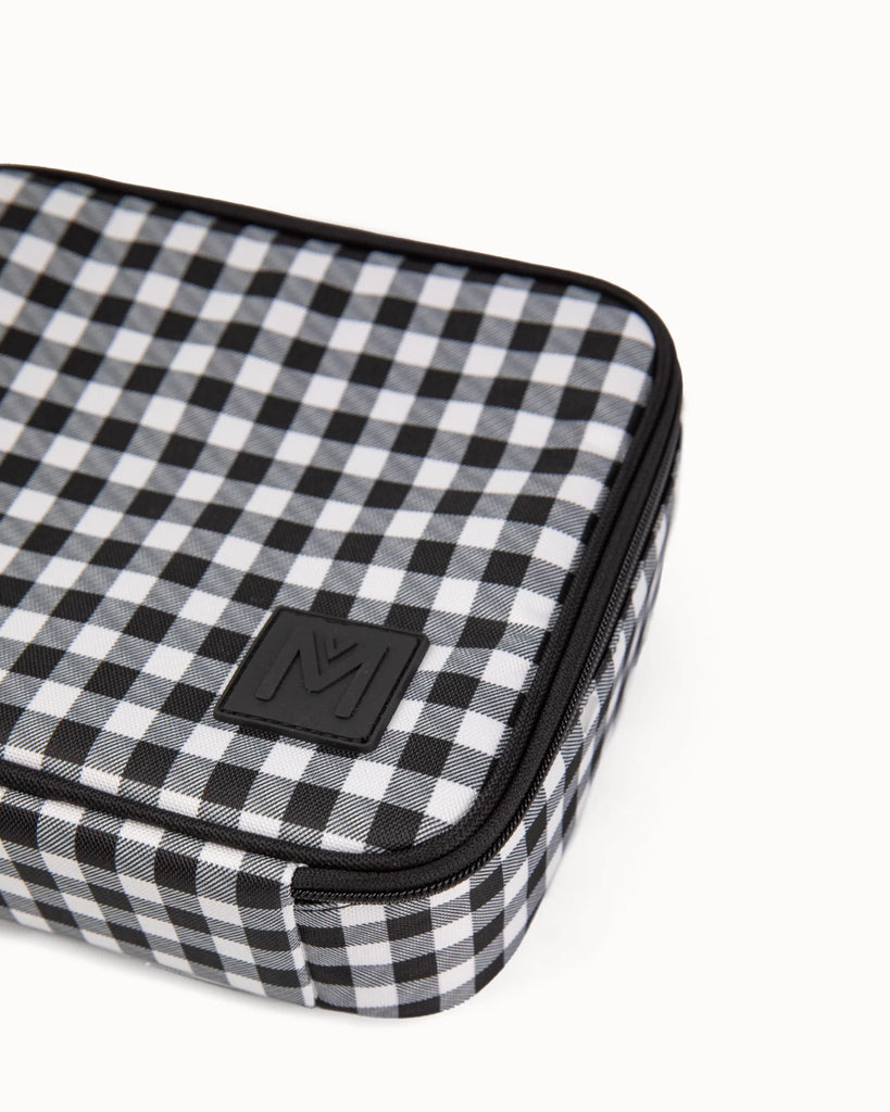 MontiiCo Medium Lunch Bag- Black Gingham