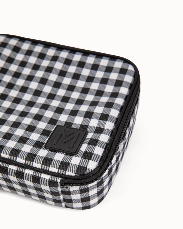 MontiiCo Medium Lunch Bag- Black Gingham