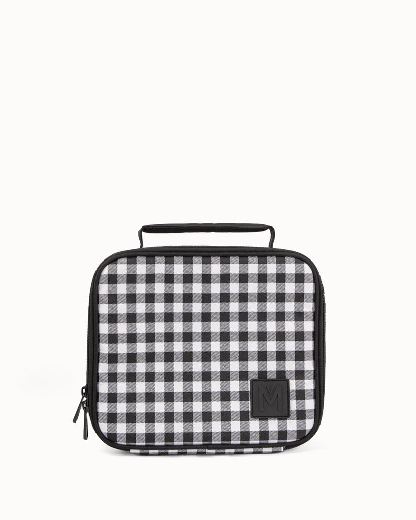 MontiiCo Medium Lunch Bag- Black Gingham