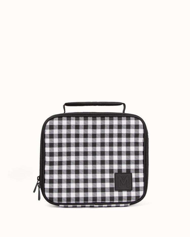 MontiiCo Medium Lunch Bag- Black Gingham