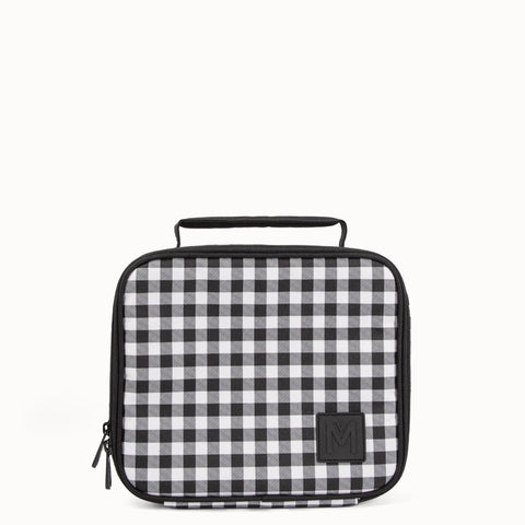 MontiiCo Medium Lunch Bag- Black Gingham