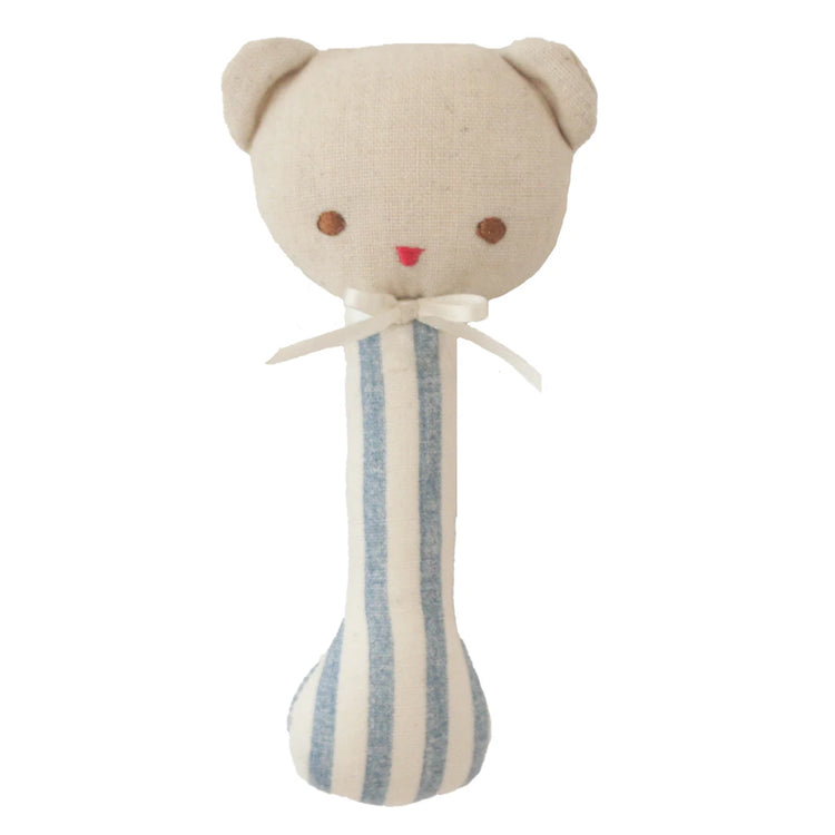 Alimrose Ted Stick Rattle Chambray Stripe