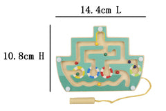 WOODEN BOAT MAGNETIC LABYRINTH