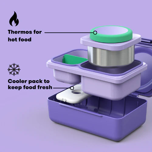 OmieBox UP Hot & Cold Bento Box- Glaxy Purple