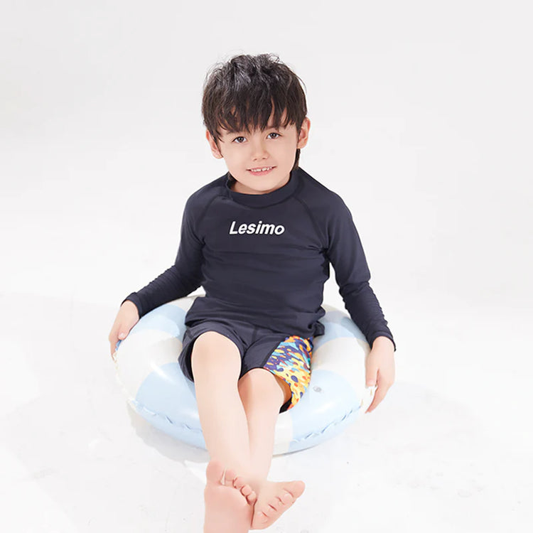 Lesimo Boys Long Sleeve Training Rash Top - Black