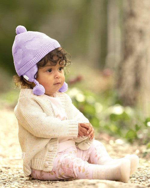 Toshi Organic Beanie Earmuff Heart Amethyst