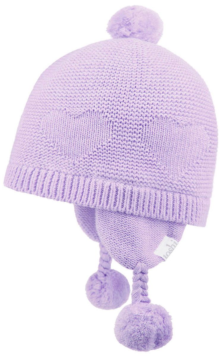 Toshi Organic Beanie Earmuff Heart Amethyst