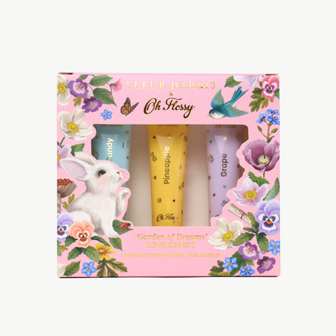 Oh Flossy X  Fleur Harris- Garden of  Dreams  Collection  Natural Lip  Gloss Set