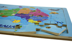 2 IN 1 AUSTRALIAN MAP JIGSAW PUZZLE 24PCS