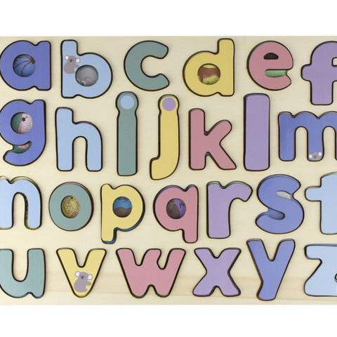 AUSTRALIAN ANIMALS A-Z LOWERCASE ALPHABET PUZZLE