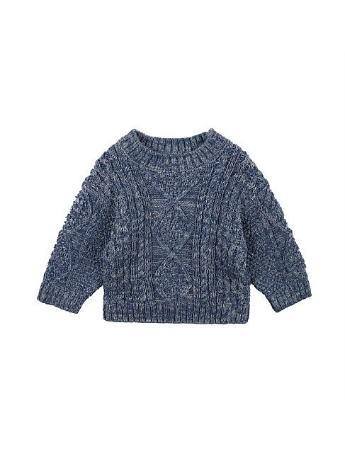 BEBE Blair Blue Cable Jumper(3Y-7Y)