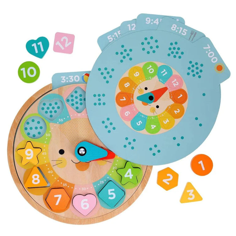 Petit Collage Multi-Language Learning Clock Puzzle