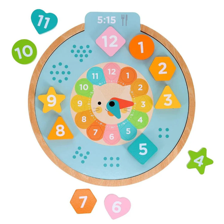 Petit Collage Multi-Language Learning Clock Puzzle
