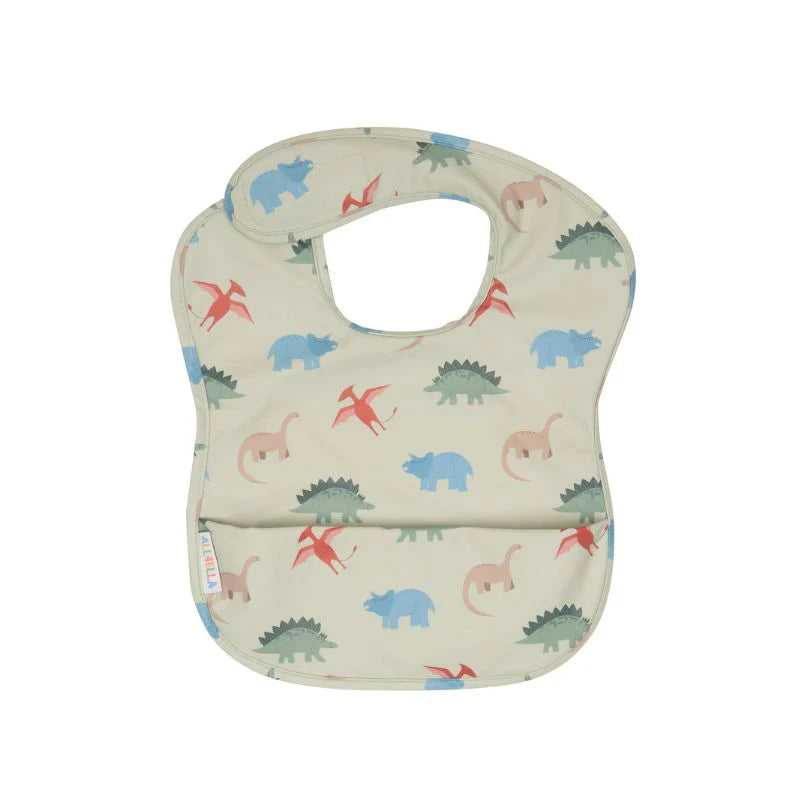 ALL4ELLA Recycled Pouch Bib - Dinosaurs