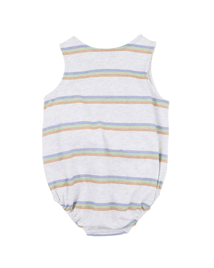 FOX&FINCH WILDLINGS STRIPE DOG BODYSUIT