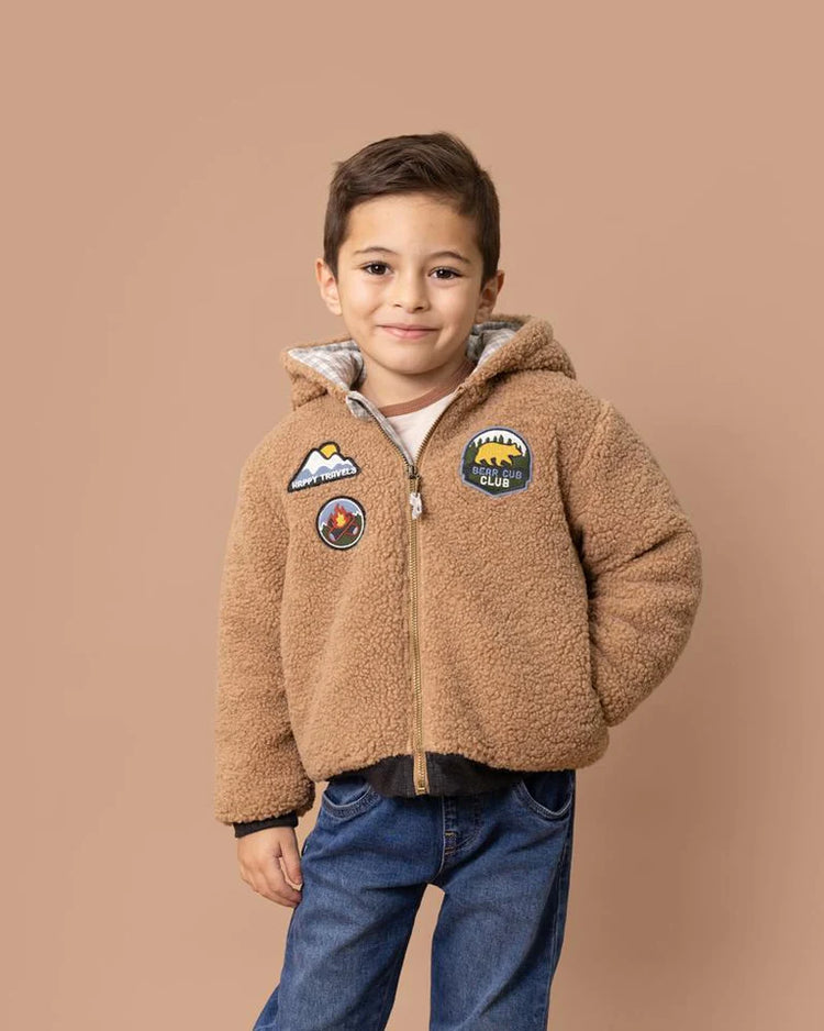FOX & FINCH SHERPA CUB CLUB JACKET 3-7Y
