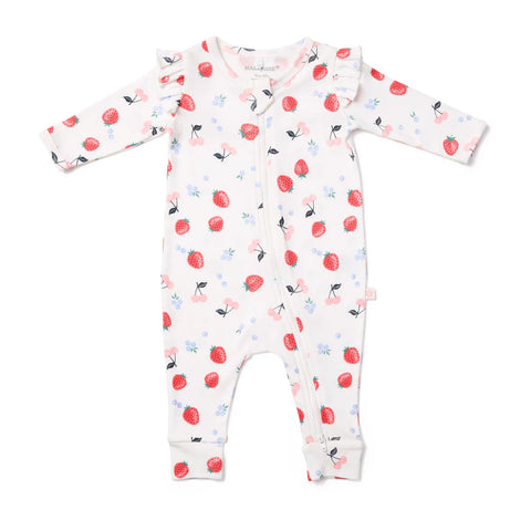 Marquise Field of Berries Frill Zipsuit
