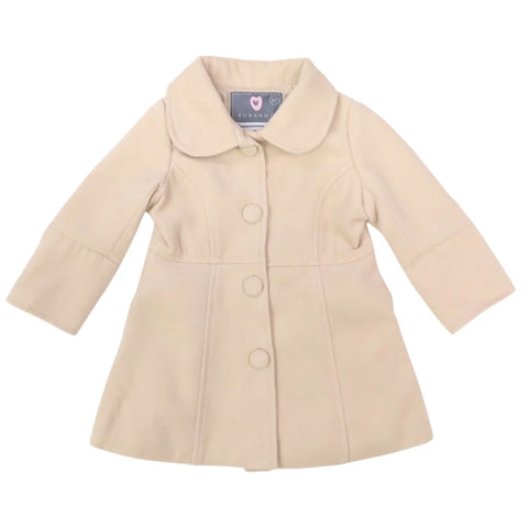 KORANGO FAUX WOOL COLLARED OVERCOAT BEIGE