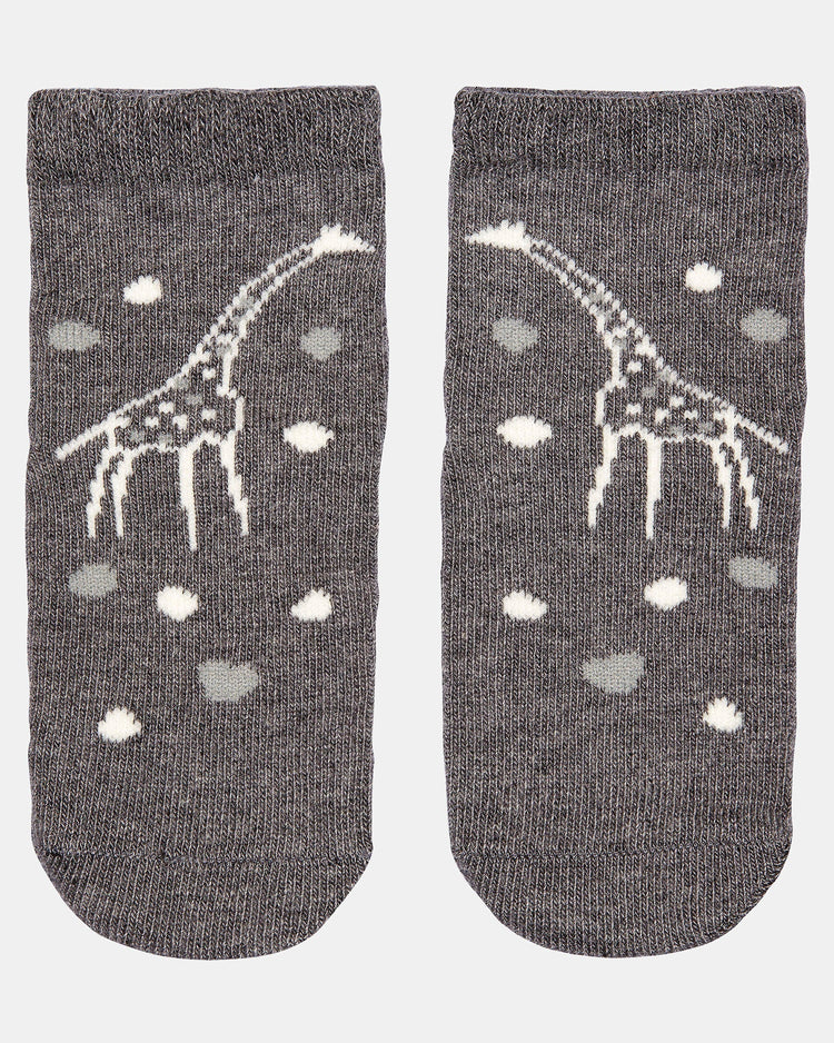 Toshi Organic Baby Socks  Jacquard/Giraffe  (0-24M)