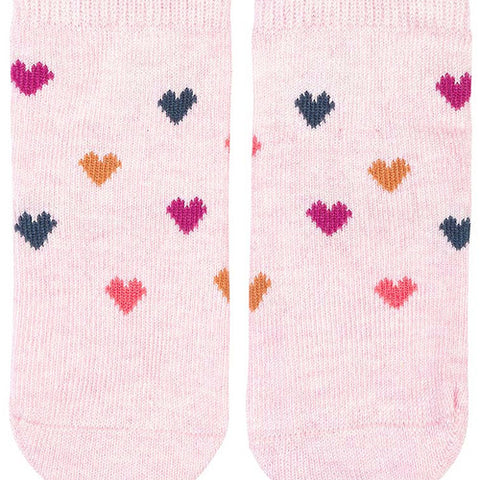 ToshiOrganic Socks Ankle Jacquard Hearts