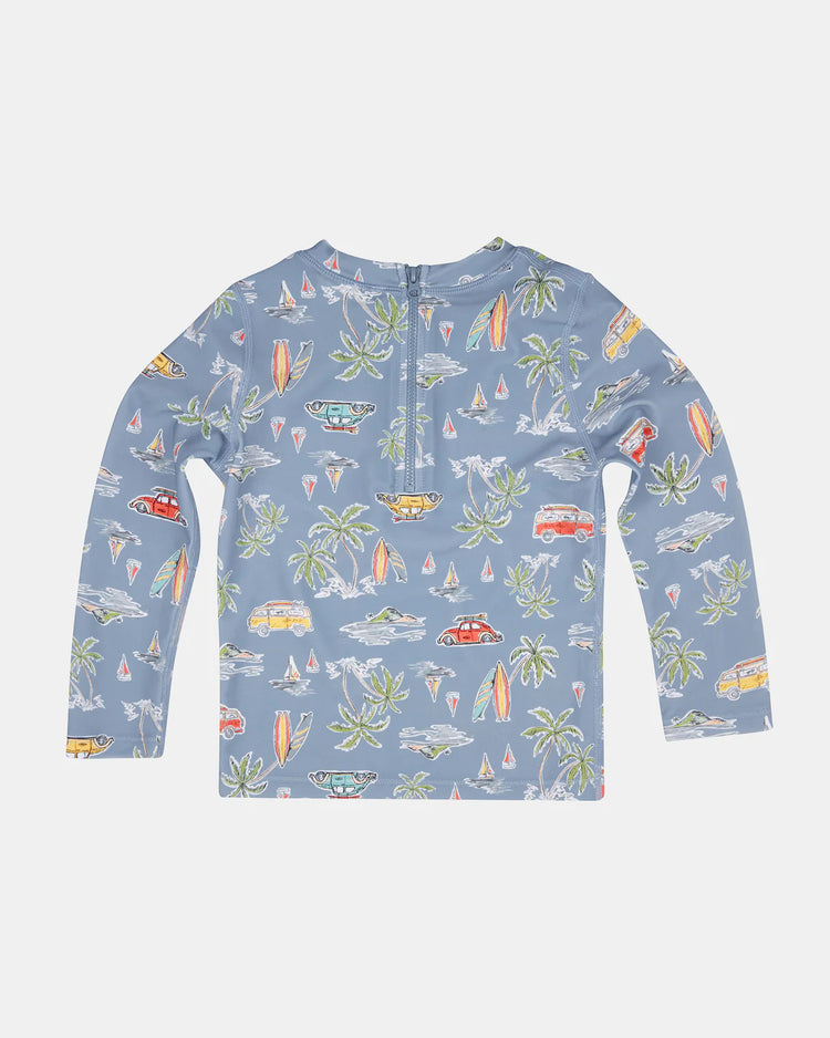 Toshi Swim Kids Rashie L/S Half Zip Classic- Surf Soul