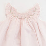 Soleilclo Pink Smocked Dress With Bloomer Baby Set