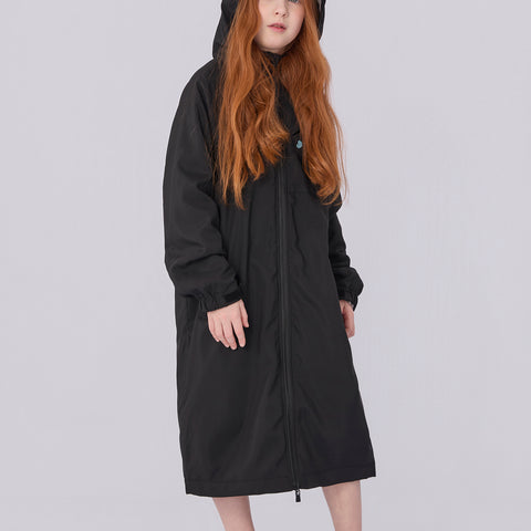 Seasnail Swim Parka For Kids- Black