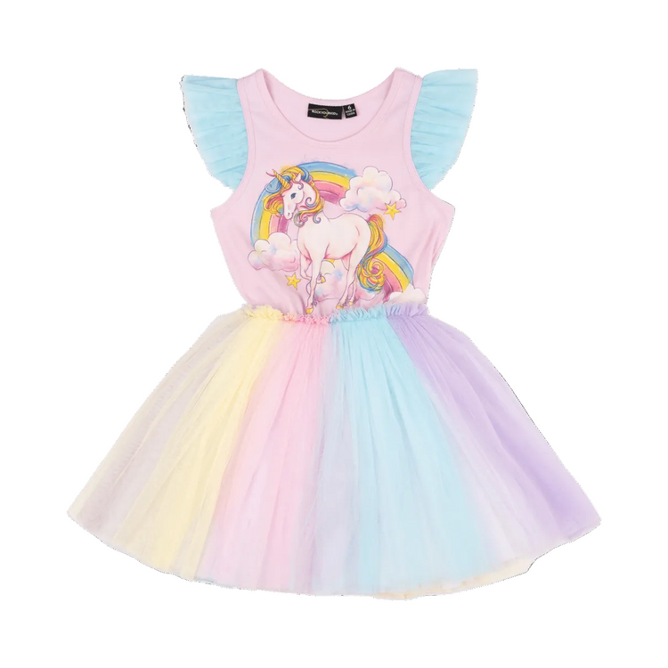 Rock Your Kid UNICORN RAINBOW SINGLET CIRCUS DRESS