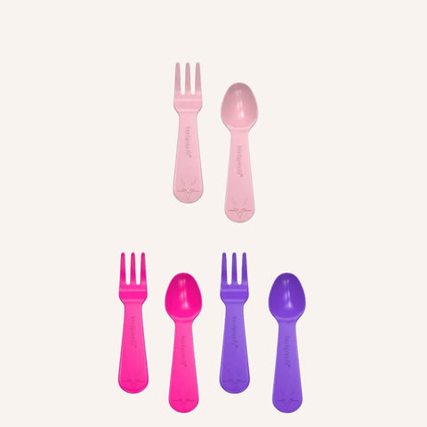 Lunch Punch Fork And Spoon Set -Pink