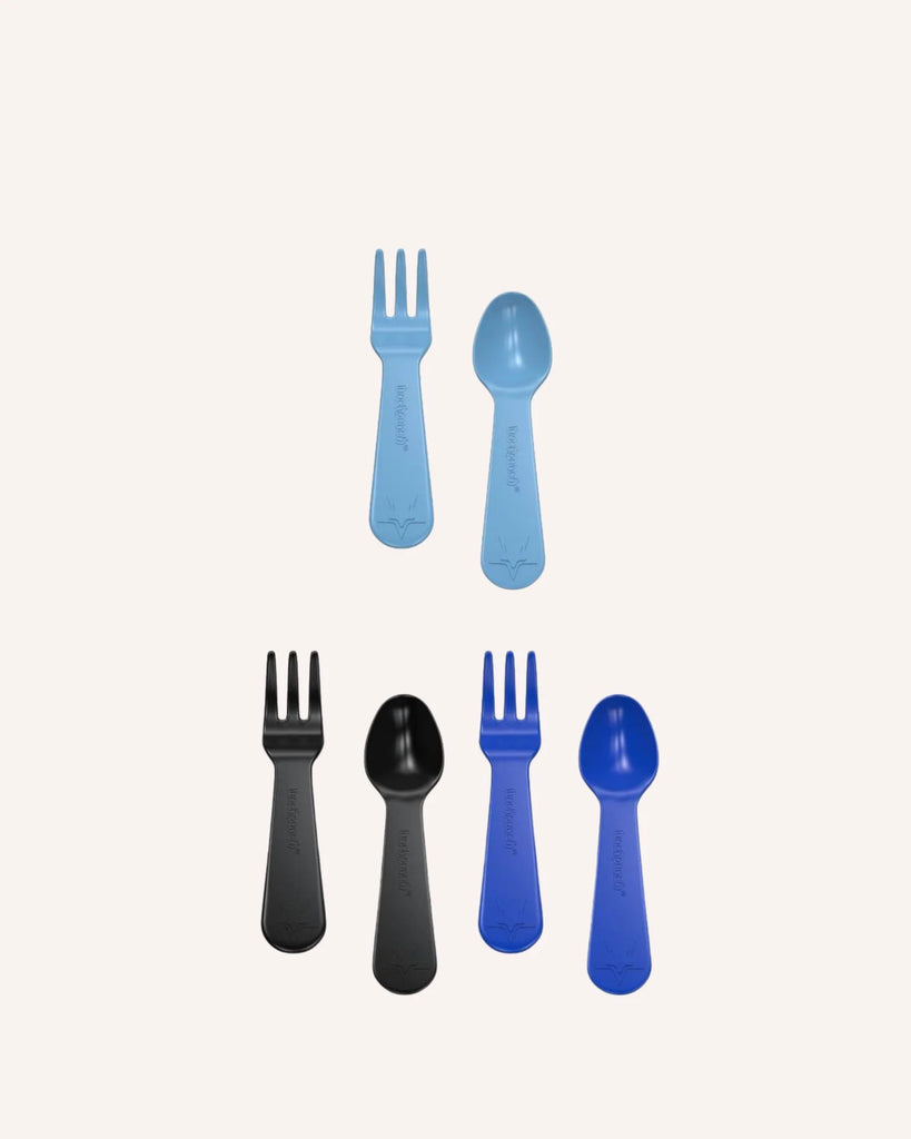 Lunch Punch Fork And Spoon Set -Blue