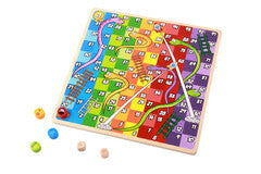 2 IN 1 WOODEN BOARD GAME - LUDO, SNAKES AND LADDERS