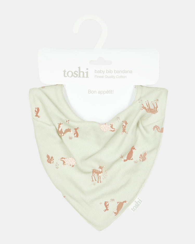 Toshi Baby Bib Bandana Classic-Enchanted Forest Mist