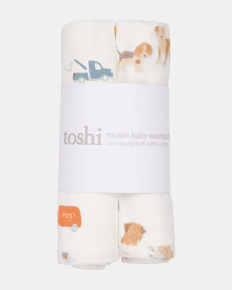 Toshi Baby Washcloth Muslin-2pcs