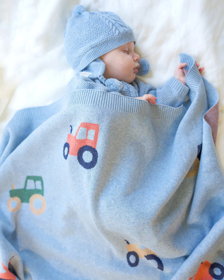 Toshi Organic Blanket Mystical Tiny Tractors