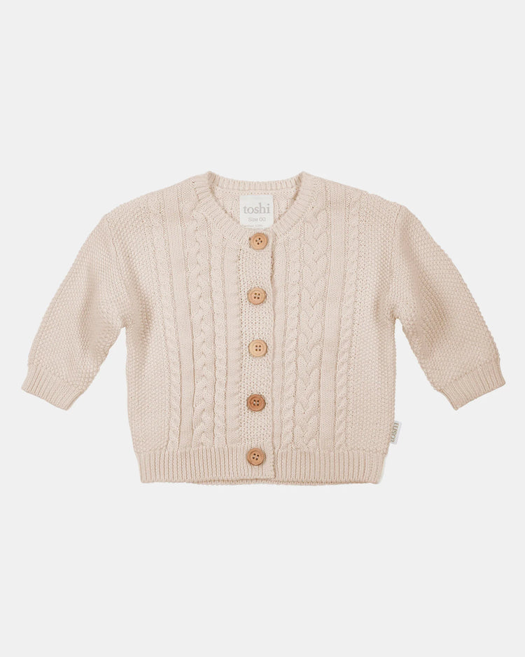 Toshi Organic Cardigan Yummy Oatmeal
